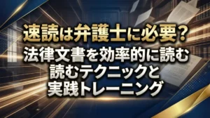 速読は弁護士に必要？法律文書を効率的に読むテクニックと実践トレーニング