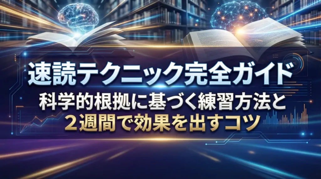 速読テクニック完全ガイド｜科学的根拠に基づく練習方法と2週間で効果を出すコツ