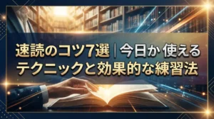 速読のコツ7選｜今日から使えるテクニックと効果的な練習法