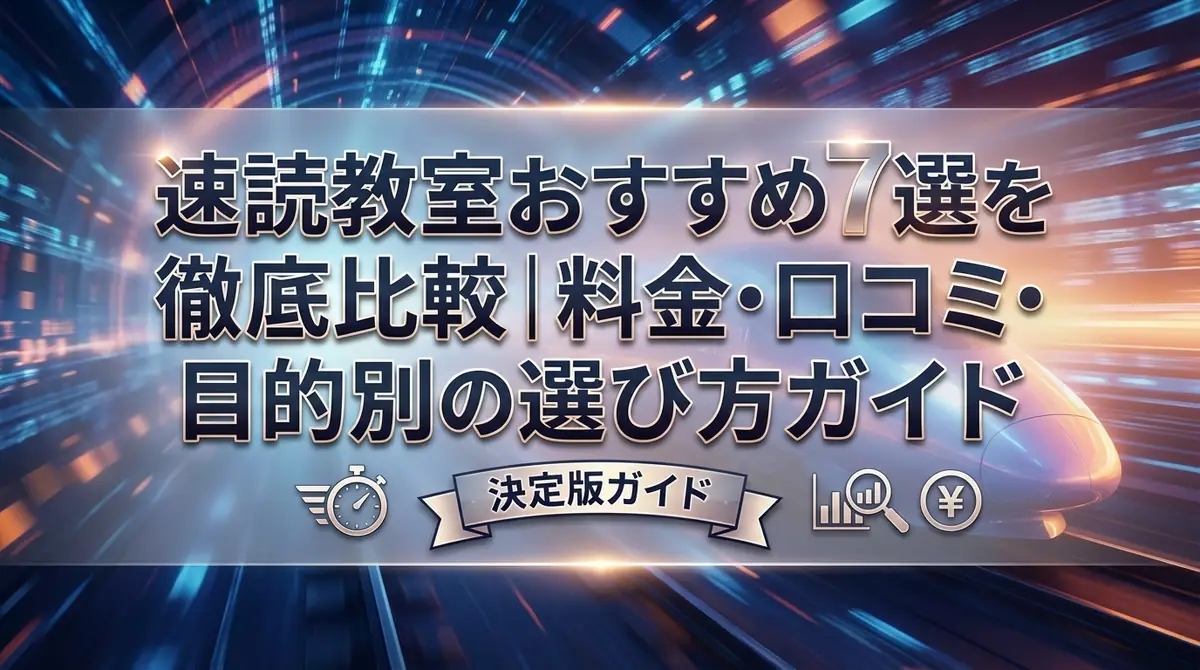 速読教室おすすめ7選を徹底比較｜料金・口コミ・目的別の選び方ガイド