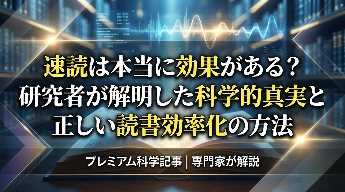速読は本当に効果がある？研究者が解明した科学的真実と正しい読書効率化の方法