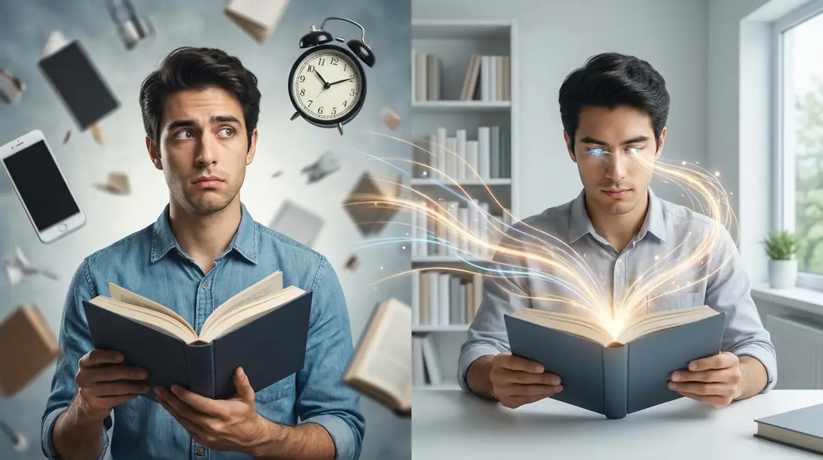 読書中に集中が切れる原因と速読で解決できる理由