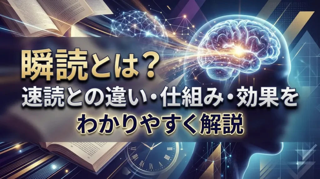 瞬読とは？速読との違い・仕組み・効果をわかりやすく解説