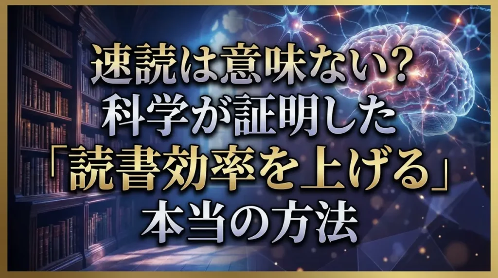 速読は意味ない？科学が証明した「読書効率を上げる」本当の方法