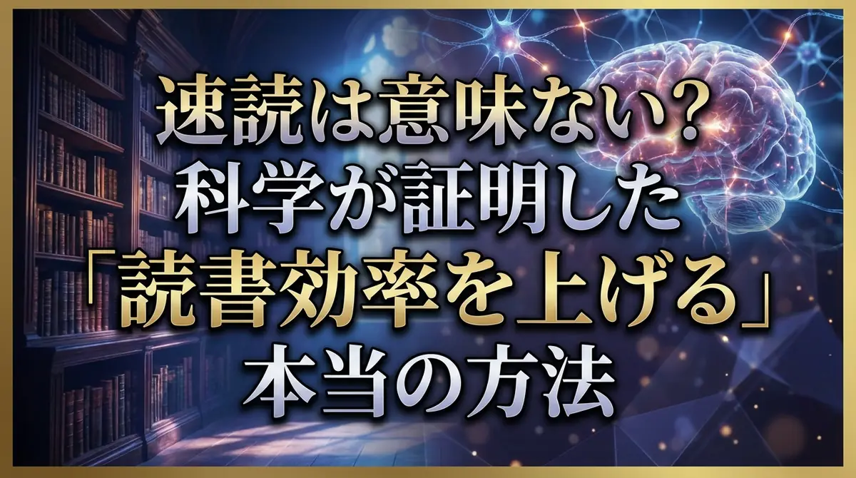 速読は意味ない？科学が証明した「読書効率を上げる」本当の方法