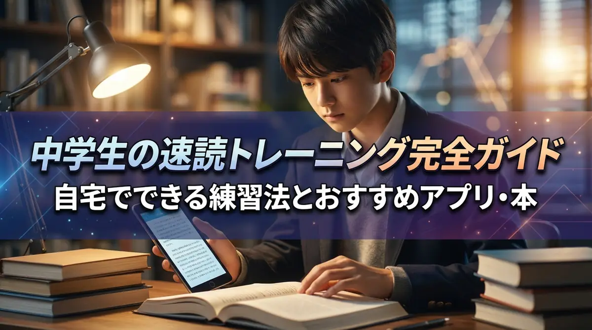 中学生の速読トレーニング完全ガイド｜自宅でできる練習法とおすすめアプリ・本