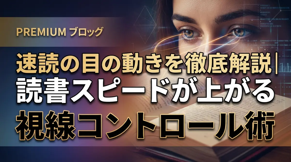 速読の目の動きを徹底解説｜読書スピードが上がる視線コントロール術