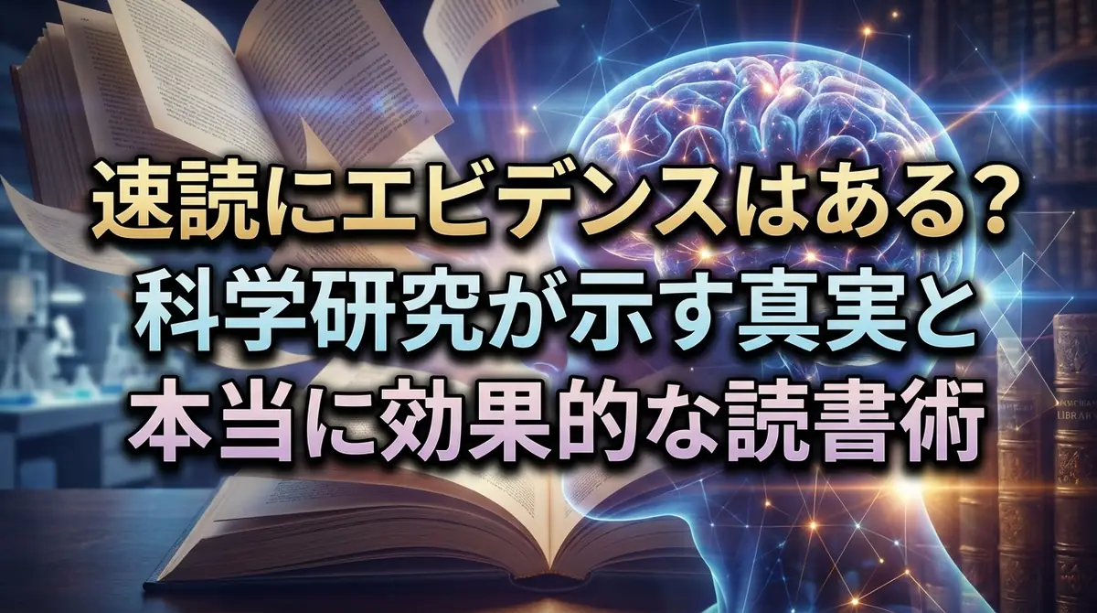 速読にエビデンスはある？科学研究が示す真実と本当に効果的な読書術
