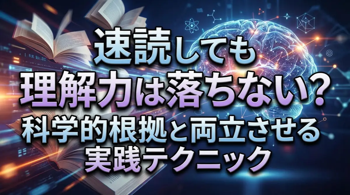 速読しても理解力は落ちない？科学的根拠と両立させる実践テクニック