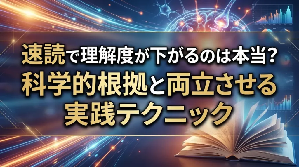 速読で理解度が下がるのは本当？科学的根拠と両立させる実践テクニック