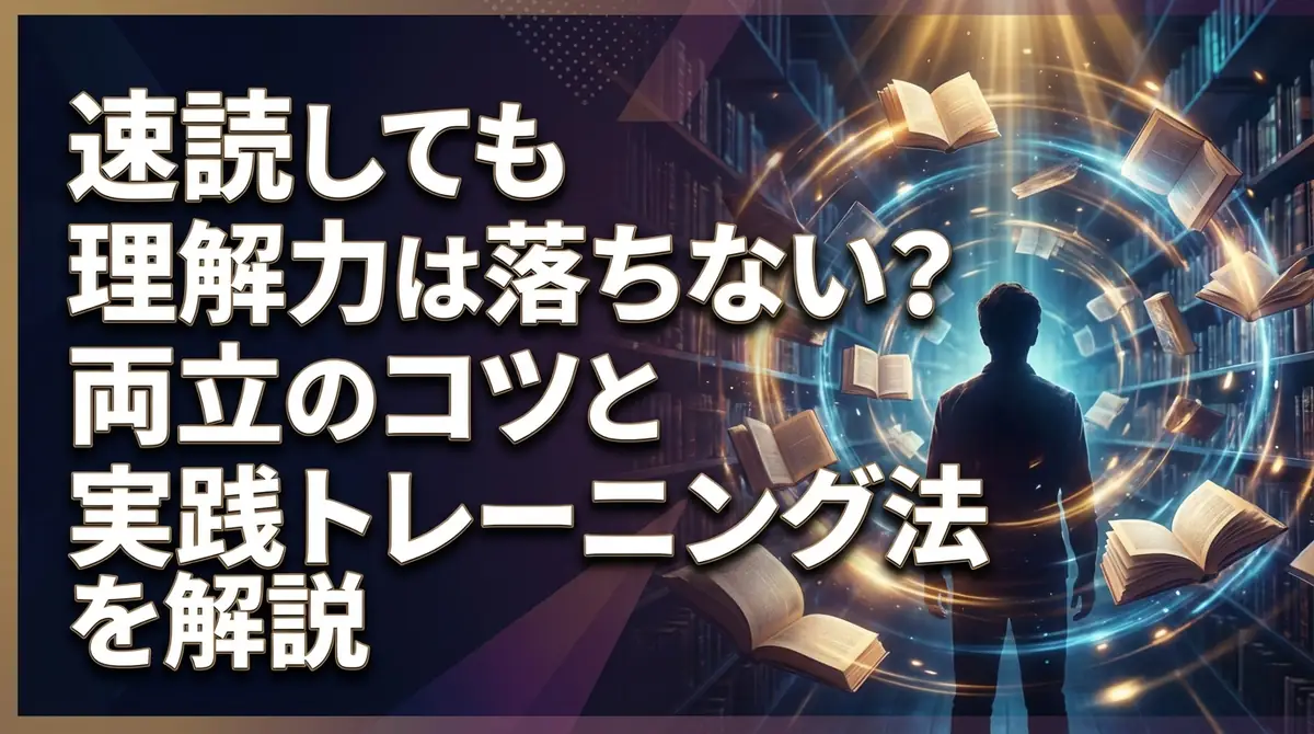 速読しても理解力は落ちない？両立のコツと実践トレーニング法を解説