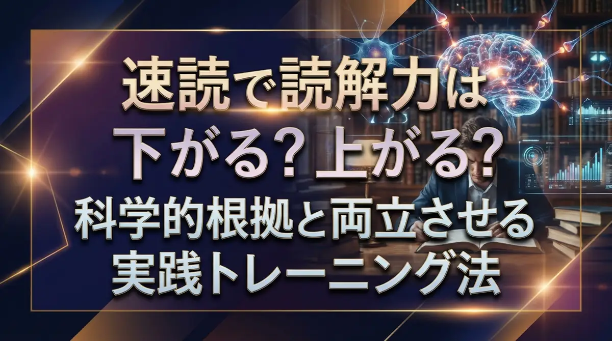 速読で読解力は下がる？上がる？科学的根拠と両立させる実践トレーニング法
