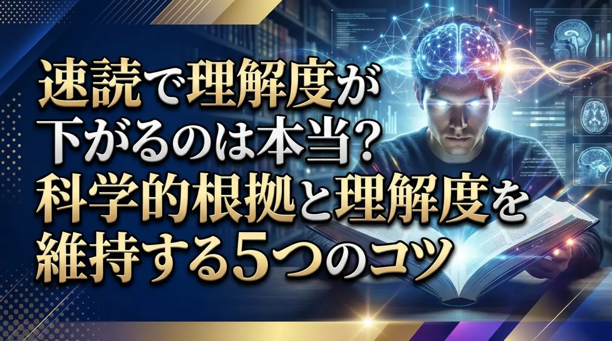 速読で理解度が下がるのは本当？科学的根拠と理解度を維持する5つのコツ