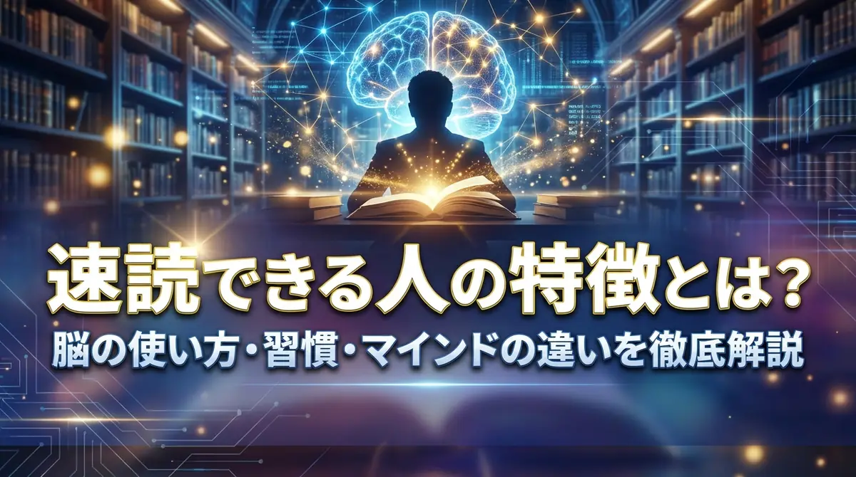 速読できる人の特徴とは？脳の使い方・習慣・マインドの違いを徹底解説