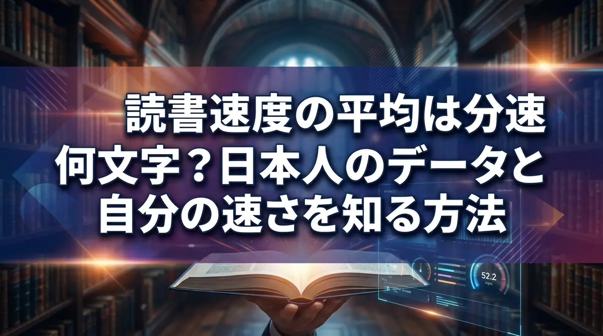読書速度の平均は分速何文字？日本人のデータと自分の速さを知る方法