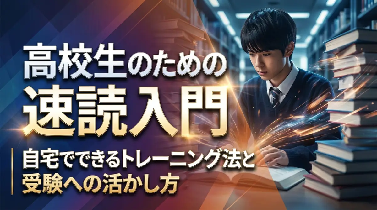 高校生のための速読入門｜自宅でできるトレーニング法と受験への活かし方