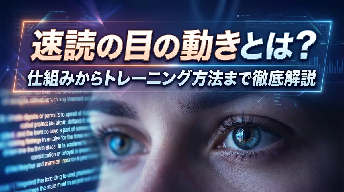 速読の目の動きとは？仕組みからトレーニング方法まで徹底解説