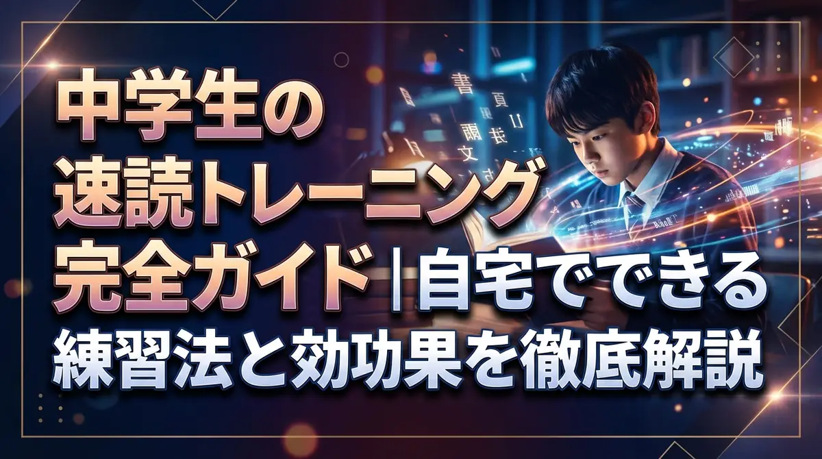 中学生の速読トレーニング完全ガイド｜自宅でできる練習法と効果を徹底解説