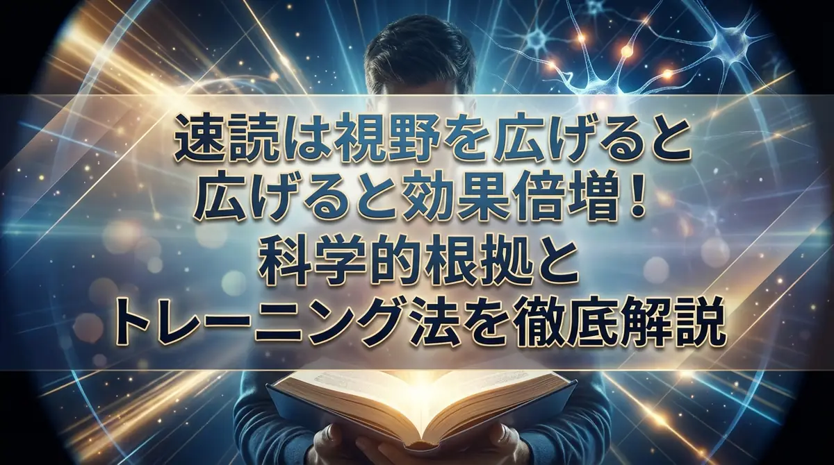 速読は視野を広げると効果倍増！科学的根拠とトレーニング法を徹底解説