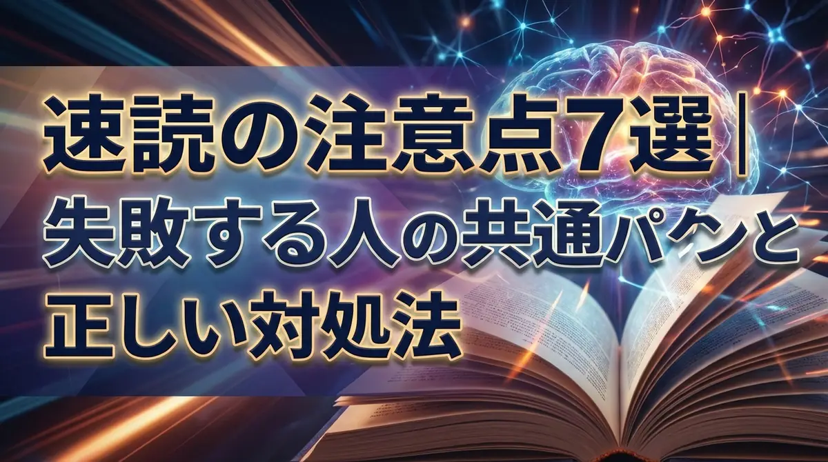 速読の注意点7選｜失敗する人の共通パターンと正しい対処法